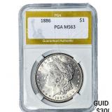 1886 Morgan Silver Dollar PGA MS63