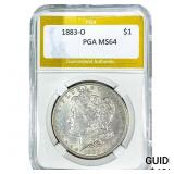 1883-O Morgan Silver Dollar PGA MS64
