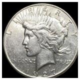 1927 Peace Silver Dollar NEARLY UNCIRCULATED
