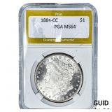 1884-CC Morgan Silver Dollar PGA MS64