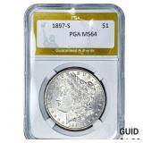 1897-S Morgan Silver Dollar PGA MS64