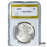 1878 Morgan Silver Dollar PGA MS64