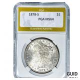 1878-S Morgan Silver Dollar PGA MS64