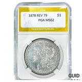 1878 Rev 79 Morgan Silver Dollar PGA MS62