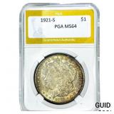 1921-S Morgan Silver Dollar PGA MS64