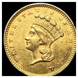 1856 Gold $1 Indian Princess Head Type 2 CLOSELY U
