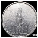 1935A Germany Silver 5 Reichs Mark