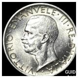 1927R Italy Silver 5 Lire