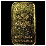 Swiss Bank Corporation 1/3 oz Gold Bar .9999 HIGH