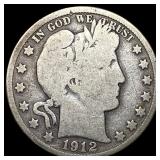 1912 Silver Barber Half Dollar NICELY  CIRCULATED