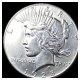 1928 Silver Peace Dollar CHOICE BU