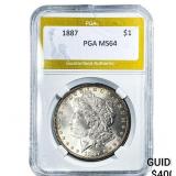 1887 Morgan Silver Dollar PGA MS64