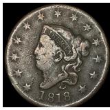1818 Coronet Head Large Cent LIGHTLY CIRCULATED