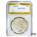 1928-S Silver Peace Dollar PGA MS63