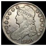 1830 Capped Bust Half Dollar NEARLY UNCIRCULATED