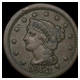 1853 Braided Hair Large Cent NEARLY UNCIRCULATED