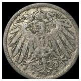 1898A Germany Empire Copper Nickel 10 Pfennig
