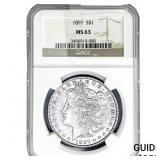 1897 Morgan Silver Dollar NGC MS63
