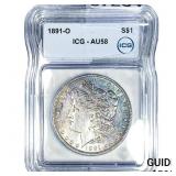 1891-O Morgan Silver Dollar ICG AU58