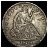 1856 Seated Liberty Half Dollar NEARLY UNCIRCULATE