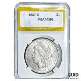 1887-O Morgan Silver Dollar PGA MS63