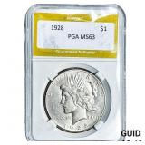 1928 Silver Peace Dollar PGA MS63
