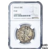 1916-S Walking Liberty Half Dollar NGC F12