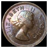 1955 South Africa Bronze 1 Farthing