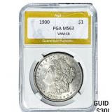 1900 Morgan Silver Dollar PGA MS63