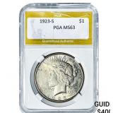 1923-S Silver Peace Dollar PGA MS63