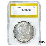 1890 Morgan Silver Dollar PGA MS64