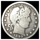 1899 Silver Barber Quarter NICELY CIRCULATED