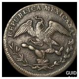 1834 Mexico First Republic Copper 1/8 Real