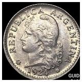 1924 Argentina Copper Nickel 5 Centavos