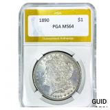 1890 Morgan Silver Dollar PGA MS64