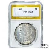 1890 Morgan Silver Dollar PGA MS64