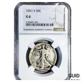 1921-S Walking Liberty Half Dollar NGC G6
