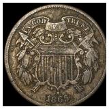 1865 Copper Two-Cent Piece LIGHTLY CIRCULATED