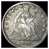 1859 Silver Half Dime LIGHTLY CIRCULATED