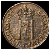1913 Norway Bronze 1 Ore