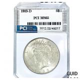 1923-D Silver Peace Dollar PCI MS65