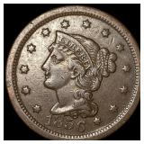 1856 Braided Hair Large Cent ABOUT UNCIRCULATED