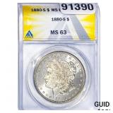 1880-S Morgan Silver Dollar ANACS MS63