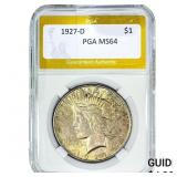 1927-D Silver Peace Dollar PGA MS64
