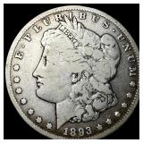 1893-CC Silver Morgan Dollar LIGHTLY CIRCULATED