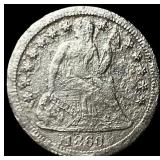 1860-S Silver Seated Liberty Dime NICELY CIRCULATE