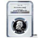 1963 Franklin Half Dollar NGC PF67 Ultra Cameo