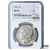 1903 Morgan Silver Dollar NGC MS62