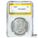 1890 Morgan Silver Dollar PGA MS64