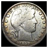 1899 Silver Barber Half Dollar NICELY CIRCULATED